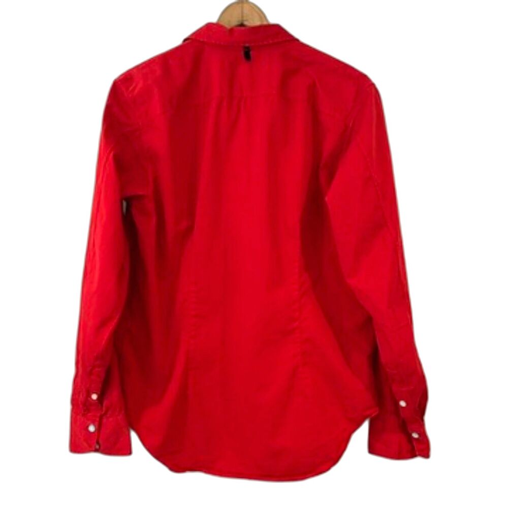 Rag & Bone Arrow Red Button Front Garment Dyed Sh… - image 3
